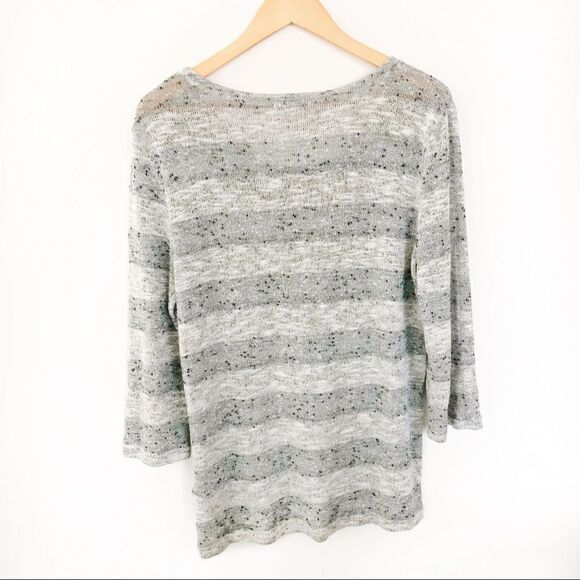 (3/$15) 𝅺alfred sung  knit striped sweatshirt - Picture 4 of 4